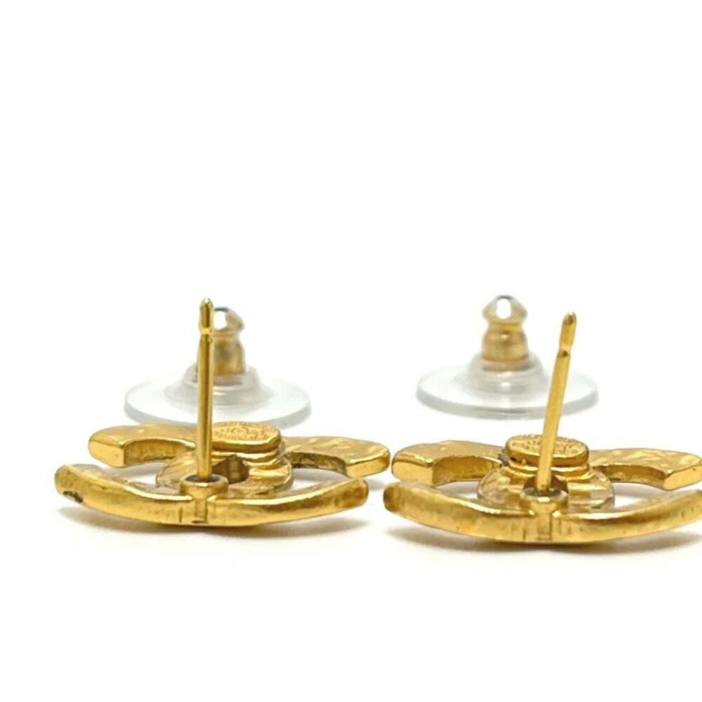 CHANEL Gold Logo Earrings - Picture 2 of 4